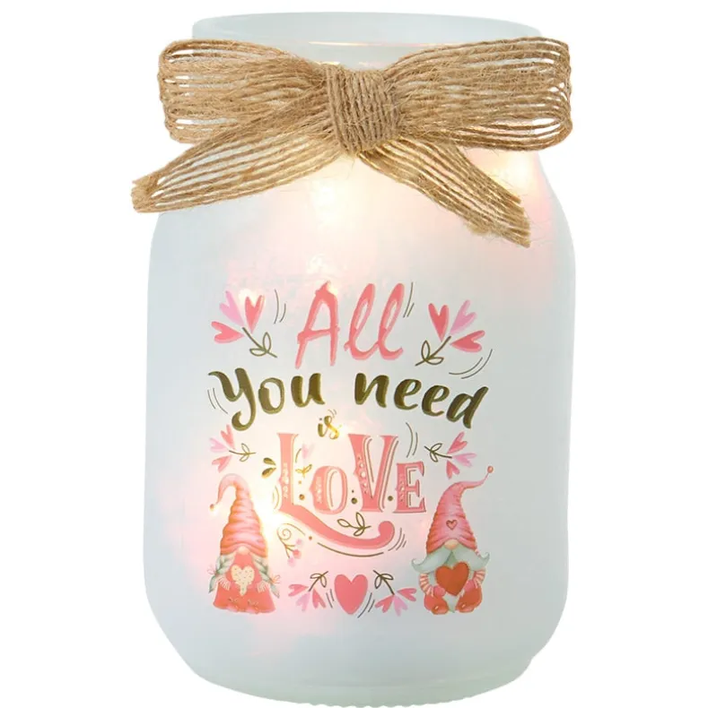 St Patrick's or Valentine's Fairy Light Mason Jar