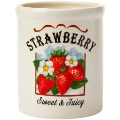 Strawberry Fields Decorative Utensil Crock