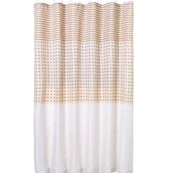 Stripe Dots Shower Curtain with Hooks