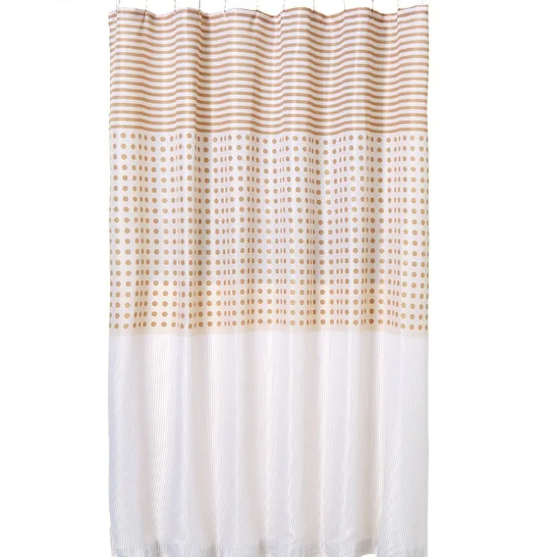 Stripe Dots Shower Curtain with Hooks