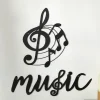 Stylish Metal Music Wall Art Decor Set of 2