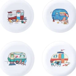 Summer Dining Melamine Plates Set of 4