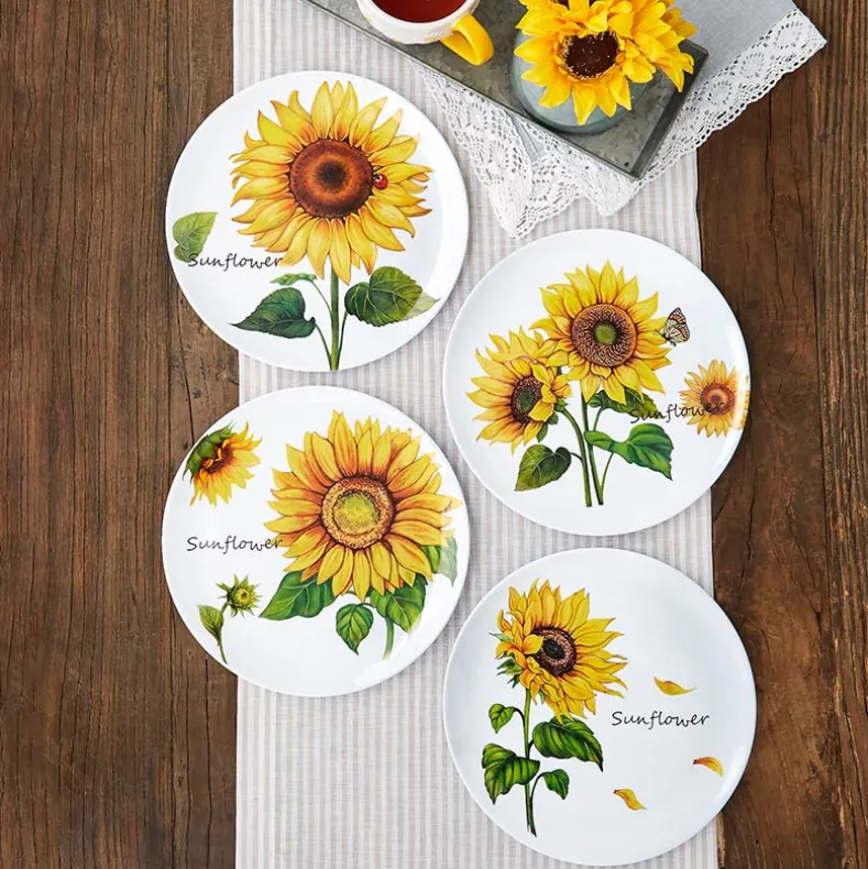 Summer Dining Melamine Plates Set of 4