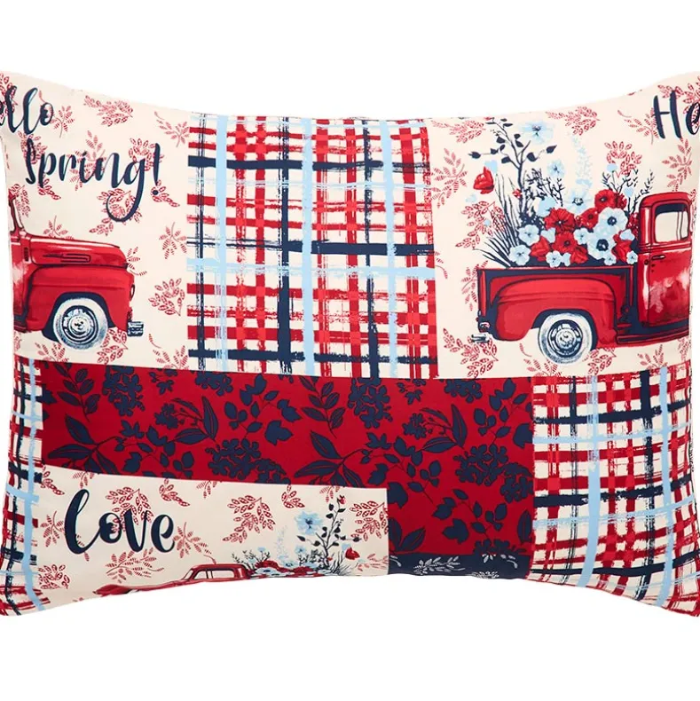 Summer Plaid Truck Complete Comforter Set with Sheets