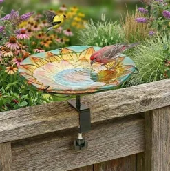 Sunflower Birdbath Or Feeder - Deck Mounted