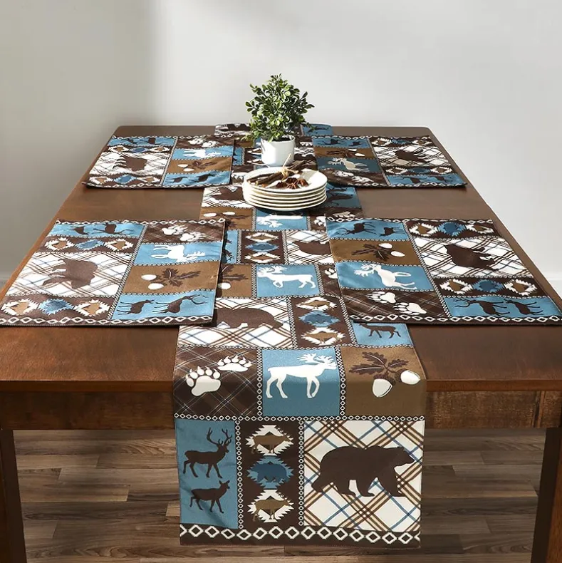 Table Runner or Set of 4 Placemats, Moose Lodge