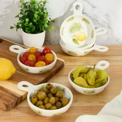 Temp-tations® Skillet-Shaped Ceramic Dip Bowls - Set of 6