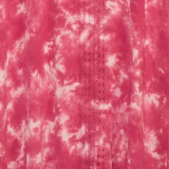 Tie-Dye Lace Trim Cover-Up Caftan
