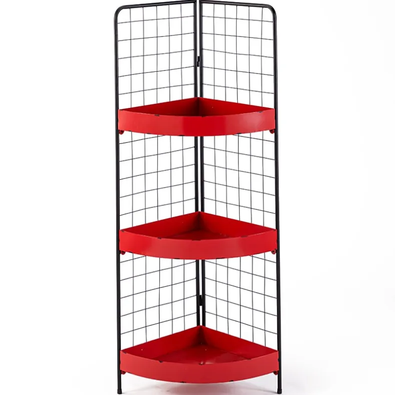 3-Tier Metal Corner Shelf
