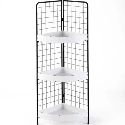 3-Tier Metal Corner Shelf