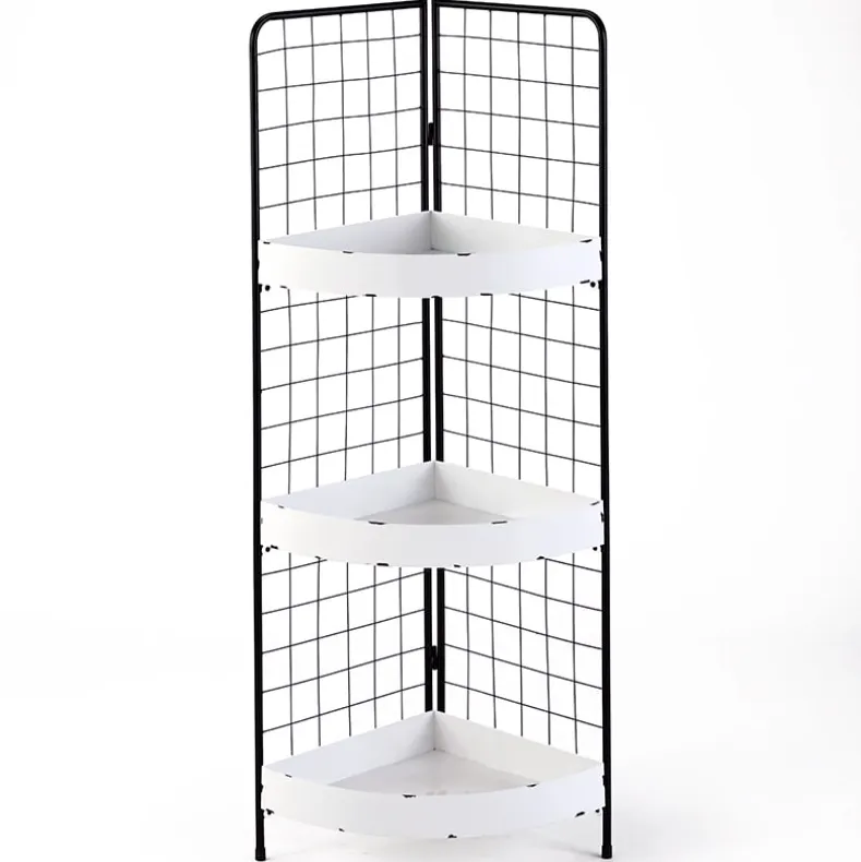 3-Tier Metal Corner Shelf