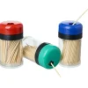 Toothpick Holder with Screw Top Dispenser Lid - Set of 3