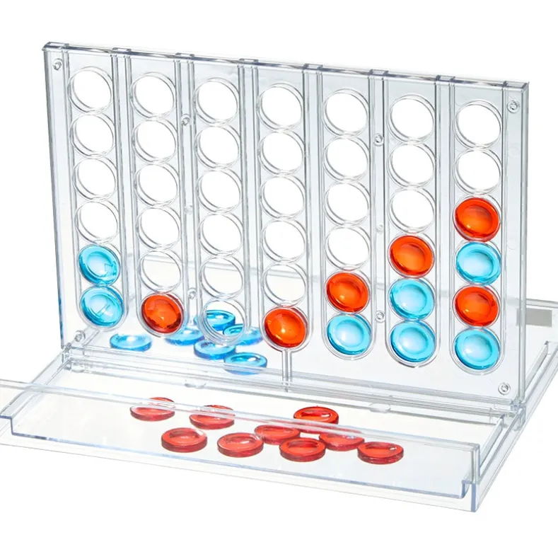 Transparent 4-in-a-Row Game - Family Fun and Easy to Transport