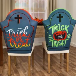 Trick-or-Treat Halloween Dining Chair Covers Set of 2