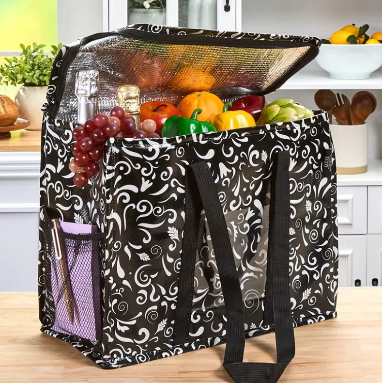 Two Lumps of Sugar Insulated Shopping Bag Foldable Reusable Cooler Tote
