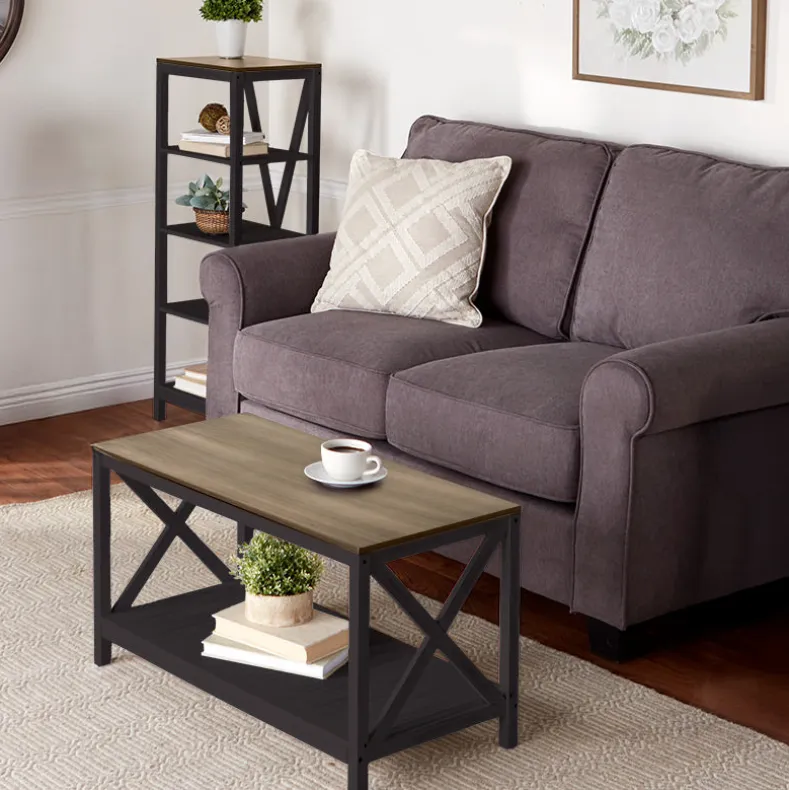 Two-Tone Farmhouse Living Room Furniture Collection