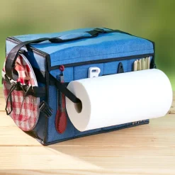 Ultimate Grilling Picnic Caddy - Insulated Organizer for Outdoor Cooking