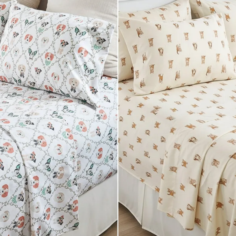 Ultra-Soft Microfiber Sheet Set Cats and Dogs