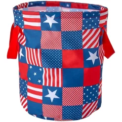 United States of Plaid American Flag Laundry Hamper