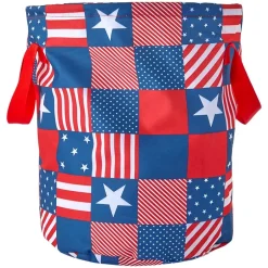 United States of Plaid American Flag Laundry Hamper