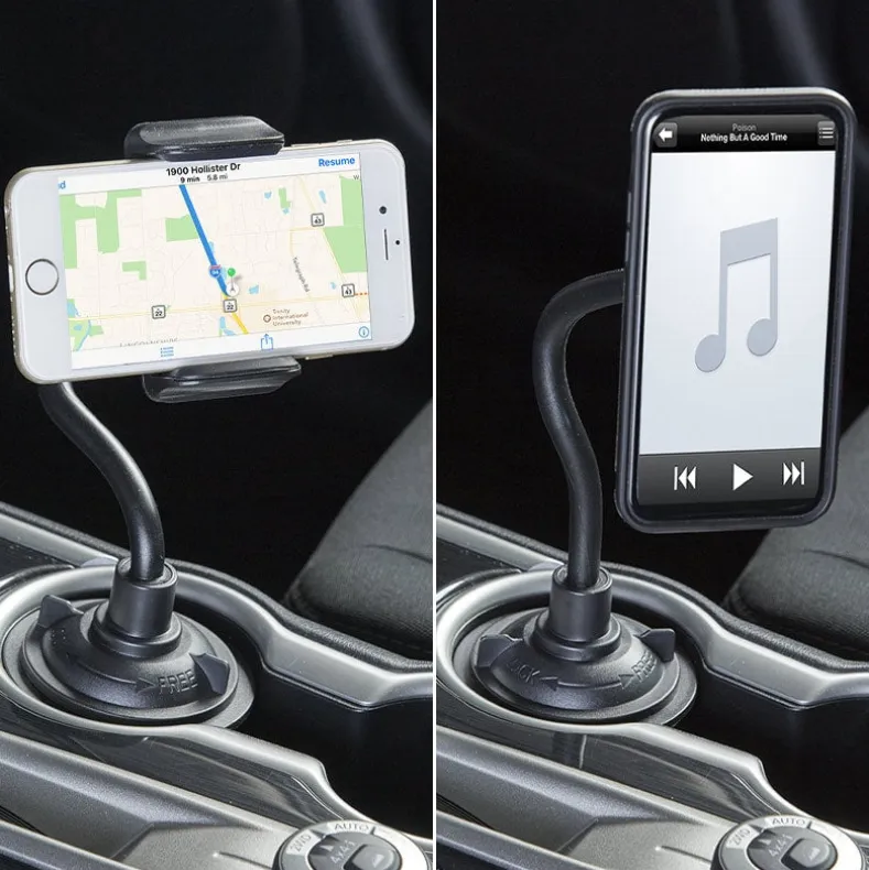 Universal Flexible Car Cup Phone Holder Magnetic Or Non-Magnetic