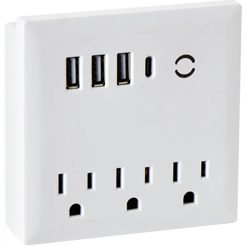 USB And Outlet Adapter With Phone Holder - Ultimate Charging Hub
