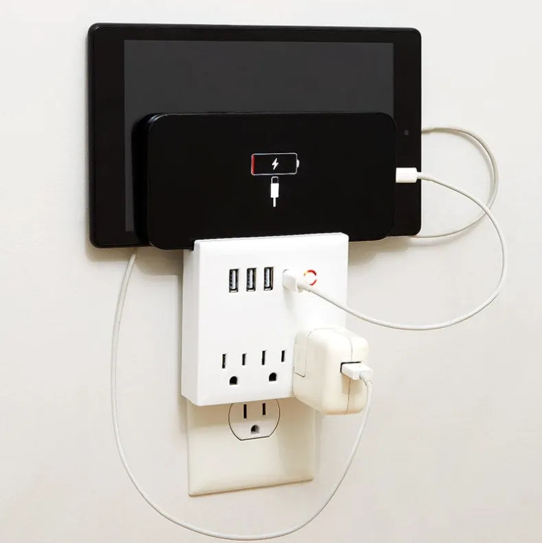 USB And Outlet Adapter With Phone Holder - Ultimate Charging Hub