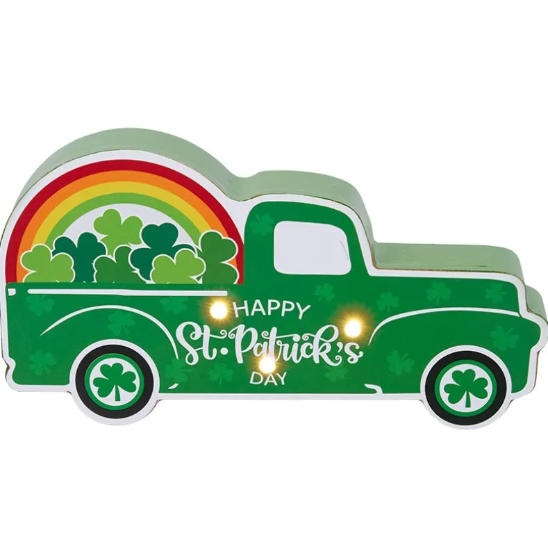 Valentine's and St Patrick's Lighted Truck Tabletop Décor