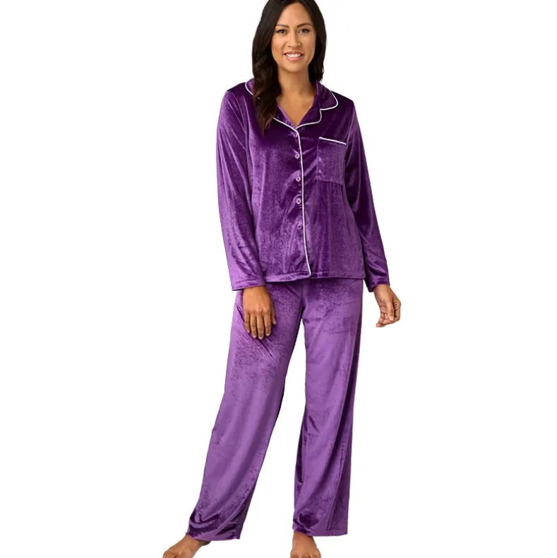 Velour Women's Pajama 2-Pc Set