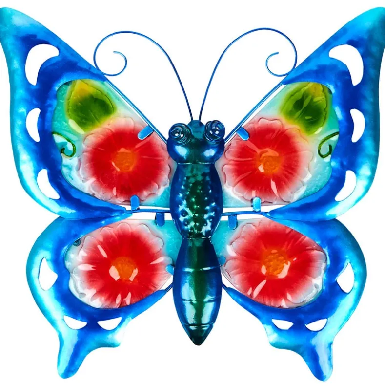 Vibrant Butterfly Or Dragonfly Garden Wall Hanging
