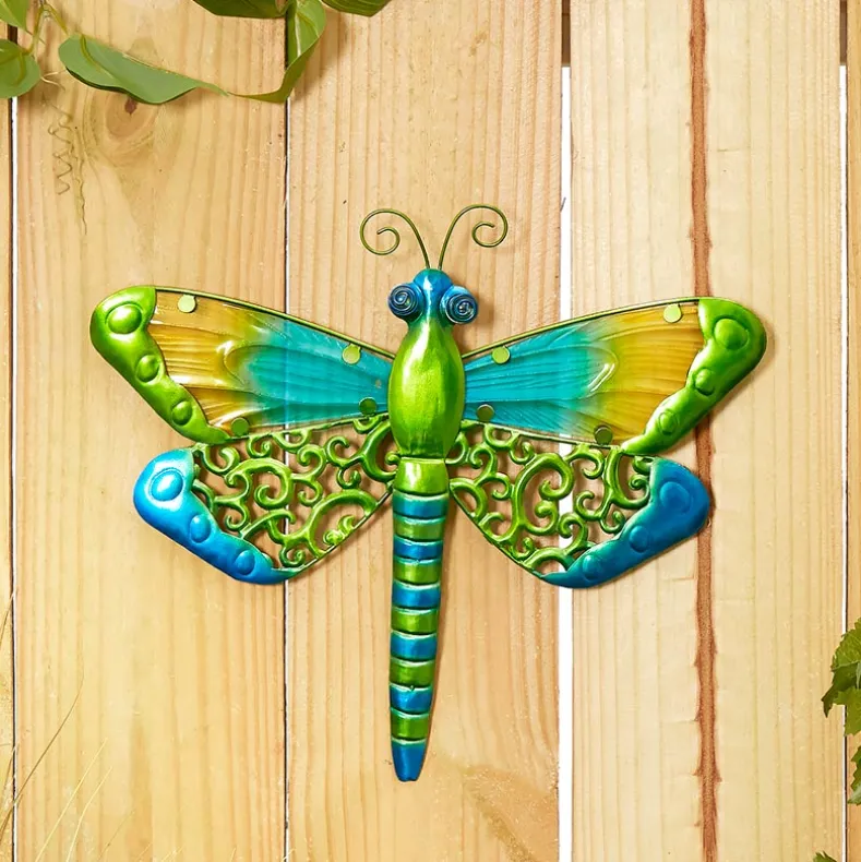 Vibrant Butterfly Or Dragonfly Garden Wall Hanging