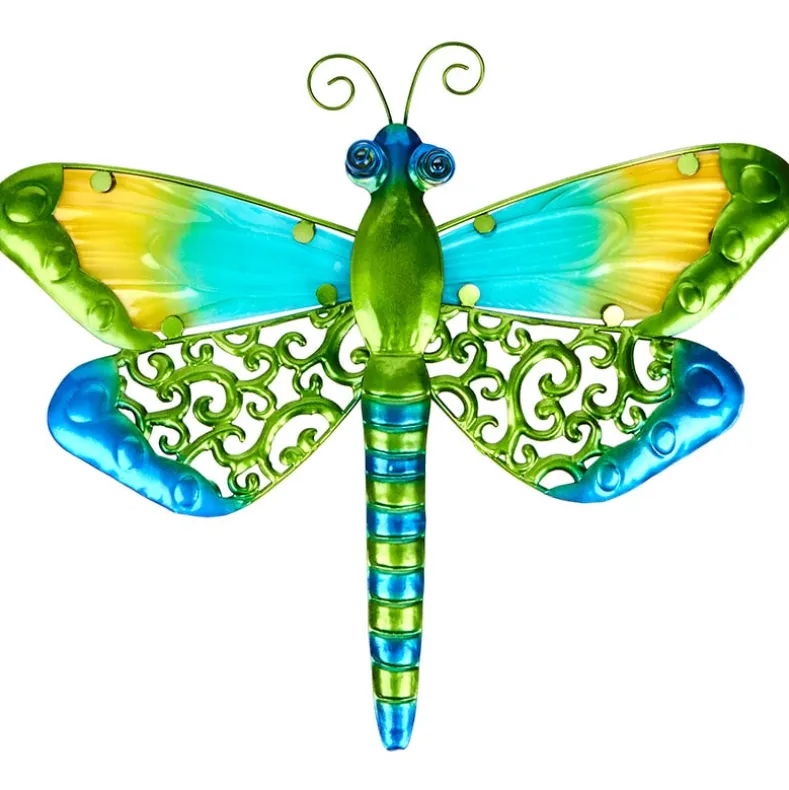 Vibrant Butterfly Or Dragonfly Garden Wall Hanging