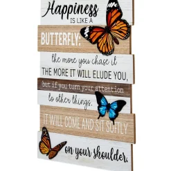Vibrant Butterfly Sentiment Hanging Sign or Block Signs