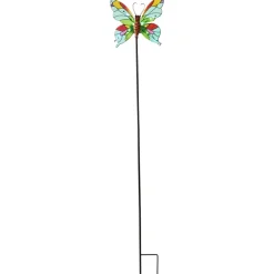 Vibrant Solar Glass Garden Stake