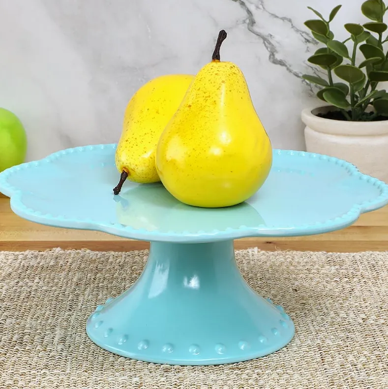 Vintage Beaded Melamine 10" Decorative Cupcake or Cake Stand