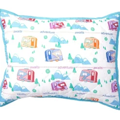 Vintage Camper Reversible Quilt, Sham, or Accent Pillow