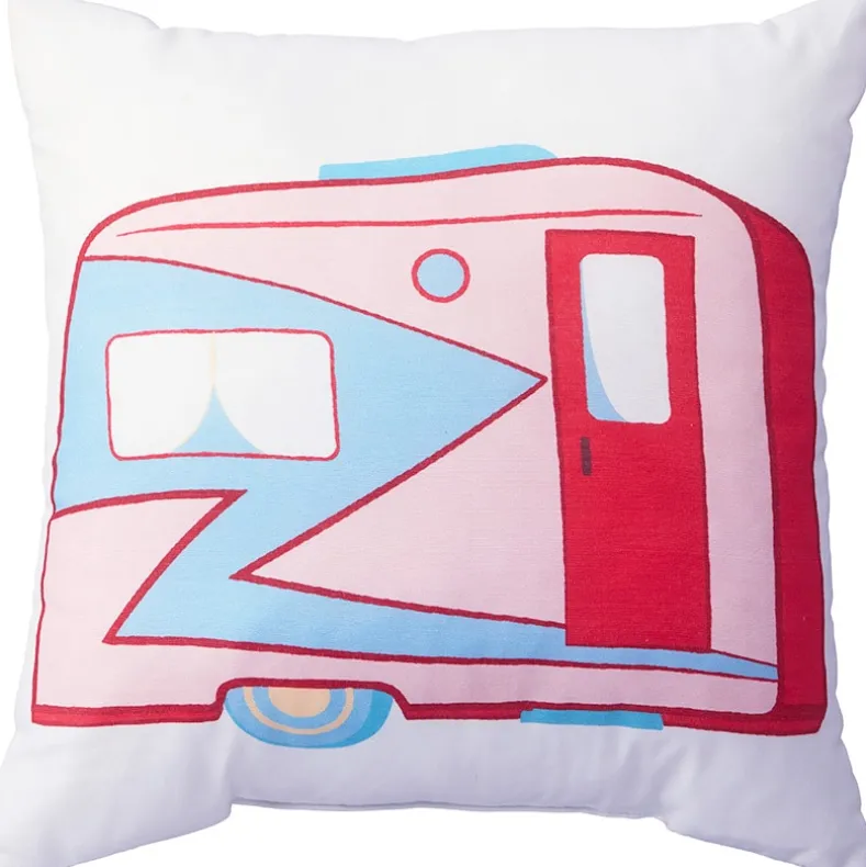 Vintage Camper Reversible Quilt, Sham, or Accent Pillow