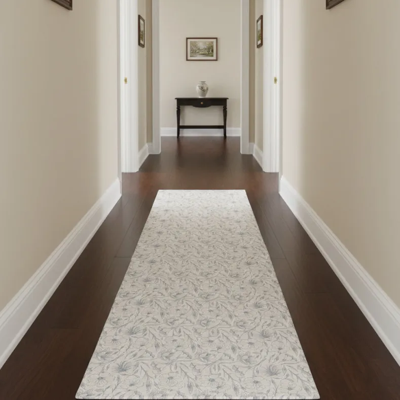 Washable Magnolia Floral Rugs or Runner