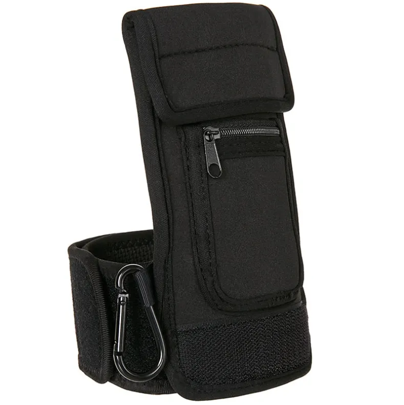 Water Bottle Pouch With Cell Phone Pocket, Secure Pocket and Lanyard