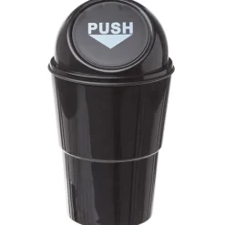 Waterproof Mini Car Trash Bin with Spring Door System