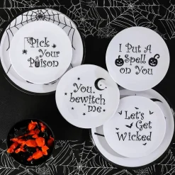 Whimsical Halloween Salad Plates-Set of 4