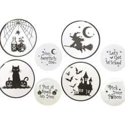 Whimsical Halloween Salad Plates-Set of 4