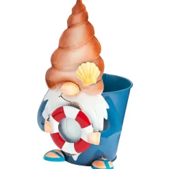 Whimsical Ocean Gnome Planter – Cute Accent for Plants and Decor