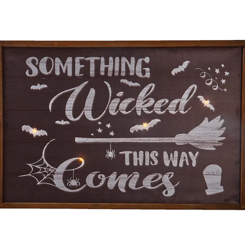 Wicked Halloween Lighted Canvas Decor