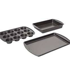 Wilton Bakeware Gift Set - Baking Sheet, Muffin Pan, and Oblong Pan