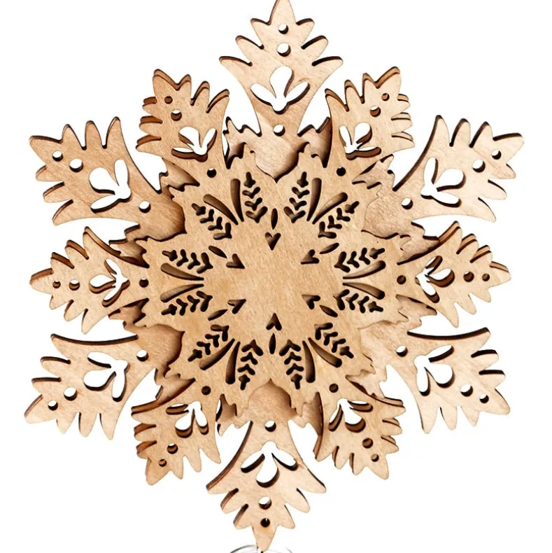 Winter Woodland Snowflake Christmas Tree Topper