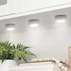 Wireless LED Color-Changing Puck Lights With Remote Set of 3