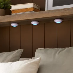 Wireless LED Color-Changing Puck Lights With Remote Set of 3