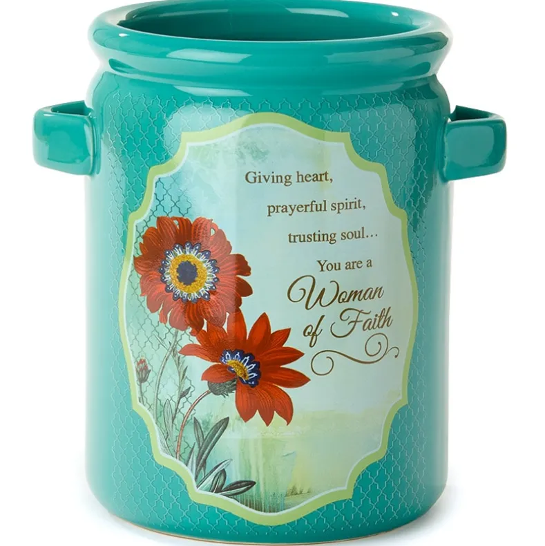 Woman of Faith Religious Kitchen Gifts - Utensil Crock or Cutting Board