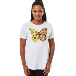 Women's Butterfly Short Sleeve Graphic T-Shirt
